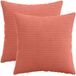 vidaXL Kussensloop - 2 stuks - HEERLEN - Rood-oranje - 40 x 40 cm - Katoensatijn