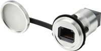 TRU COMPONENTS RJ45/CAT5-inbouwbus, bus/bus, IP67, metaal, zilver TC-14378432