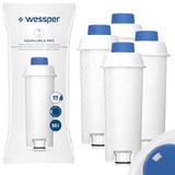 Wessper Filter Patronen voor Koffiemachine, Vervangingsfilters voor DeLonghi DLSC002, SER3017, ECAM, ESAM, ETAM, SECAM, Series S, Filterpatronen voor Koffiemachines - 4 Stuks