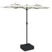 VidaXL Parasol dubbel dak 316x145 cm zandwit