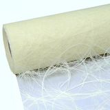 Sizoweb Tafelband - 25 meter rol + 100 Decoratieve Harten Gratis (30cm Breed, Crème)