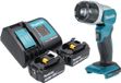 Makita DML 808 SF accu-handlamp 14,4 / 18 V 190 lm LED + 2x oplaadbare accu 3,0 Ah + oplader