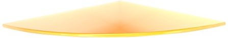 Bolis Italia BA1E035HI2T1 Vitra rek van veiligheidsglas, 35 x 35 x 0,6 cm, oranje