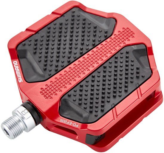 Shimano PD-EF202 platformpedalen – aluminium – rood