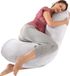 Earkings coussin de grossesse forme J gris clair 135x65cm