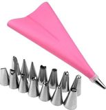 Heble® Spuitzak met 14 Roze Spuitmondjes