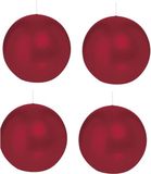 Trend Candles Bolkaars glad - 4x - bordeaux rood - 7 cm - 16 branduren