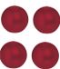 Trend Candles Bolkaars glad - 4x - bordeaux rood - 7 cm - 16 branduren