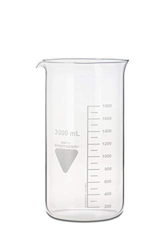 RASOTHERM Beaker High Form with Spout, (Boro 3.3), 3000 ml