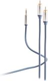 Flexline® 3.5mm Jack to 2x RCA Cable, 0.75m, Blue