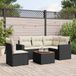 Maison Exclusive - Ensemble de meubles de jardin 6 pièces avec canapé et coussins, noir, en polyrotin