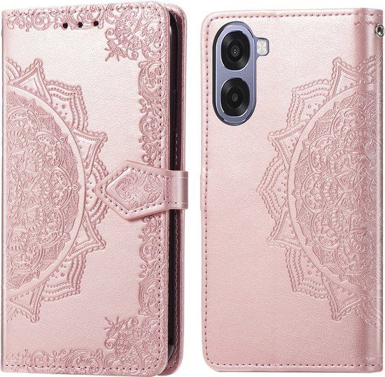 imoshion Mandala Bookcase - Rose Gold - Geschikt voor Oppo A6x (4G/5G)