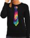 Bellatio Decorations Hippie thema verkleed sweater / trui tie dye stropdas - dames XS