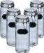Zeller Pot de conservation/pot de conserve - 10x - 1L - verre - avec fermeture à levier - étiquettes comprises
