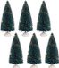 Feeric lights & Christmas Feeric Christmas Kerstdorp mini kerstboompjes - 6x st - 15 cm - verlicht - 20 witte LED lampjes