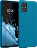 kwmobile Samsung Galaxy A51 hoesje - Zachte TPU back cover - Caribisch Blauw
