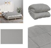 vidaXL Verzwaringsdeken 120x180 cm 9 kg stof grijs