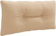 vidaXL Coussin de dossier PUTTEN 100% Polyester Sable 70 x 40 x 10 cm