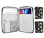 MoKo 9-11 inch tablettas, hoes compatibel met iPad Pro 11 M4 2024/11 inch iPad Air M2 2024/iPad 10th 10,9 2024/iPad Air 5/4 10,9, Galaxy Tab S9/S8/A8/A7 2022, zwart en wit magnolia