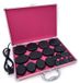 Set de massage aux pierres chaudes avec 20 pierres chauffantes