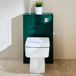 Hudson Reed Meuble WC avec cuvette Exton - Vert foncé - 50 cm - Bouton de chasse d'eau chromé - Cluo