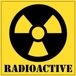 Bellatio Decorations Radioactive gevaren sticker - 10x - 10 x 10 cm - Halloween/horror decoratie - versiering