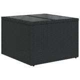 vidaXL 9-delige Loungeset met Kussens, Poly Rattan, Zwart