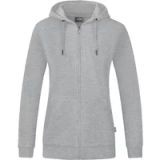 Jako Organic Jas Met Kap Dames - Lichtgrijs Gemeleerd | Maat: 42