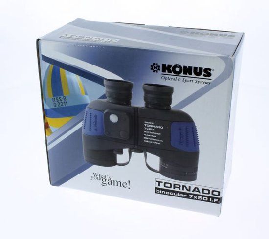 Konus Tornado 7x50 Verrekijker - Zwart/Blauw