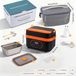 Boîte à lunch électrique - Chauffe-aliments - 1,5 litre - 220 V - Bol en inox - Portable - Orange