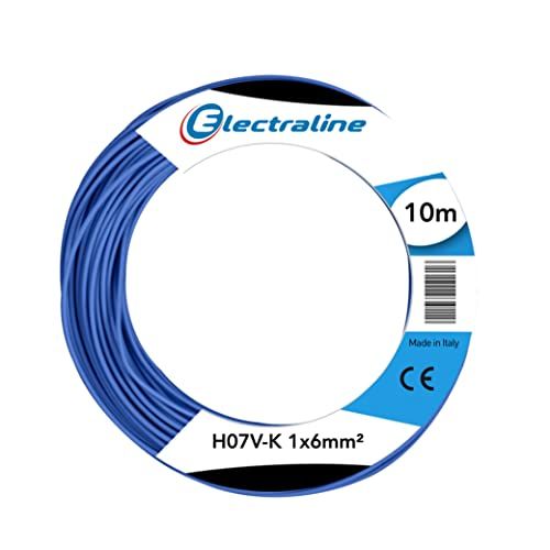 Electraline 15301 Kabelhaspel H07V-K 1 x 6 mm² 10 m Blauw