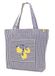 moses. Reisweh XL Shopper - 40 cm grote, gestreepte draagtas van 100% katoen, voor je strandvakantie of winkelen, met staande bodem en buitenvak, Meerkleurig, X-Large, Citroen