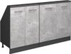 Vicco Rion Kastenset voor schuine wand – Set van 2 Beton/antraciet