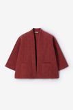 Sissy-Boy Donkerrode kimono met doorgestikt patroon