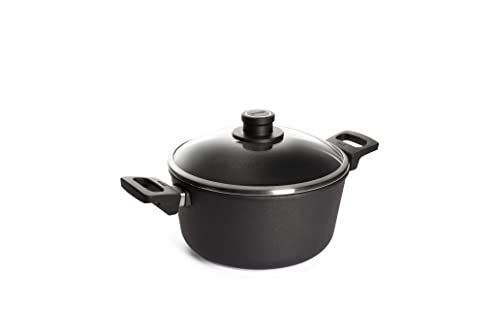 Woll Titanium Nowo gietijzeren pan met glazen deksel Ø 24 cm