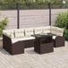 Prolenta Maison Exclusive - Ensemble de canapé de jardin 8 pcs Marron Poly rotin
