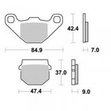 Tecnium Brake Pad for Motorcycle Aprilia 125 Tuono After 2017 New