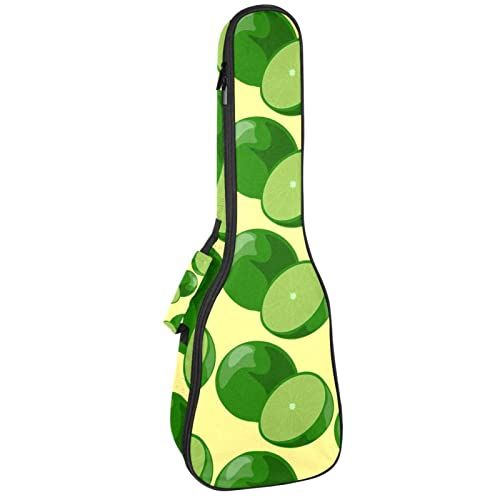 Mersov Concert Ukelele Rugzak, Heavy Duty Ukelele Case Bag met Opslag, Sopraan Concert Tenor Ukelele 10MM Gewatteerde BagBlack SheepsCitroen Patroon