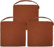 Hespéride Coussin de chaise Sofia - 3x - 40 x 40 x 4 cm - Acajou brun - Boucle