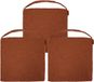 Hespéride Coussin de chaise Sofia - 3x - 40 x 40 x 4 cm - Acajou brun - Boucle