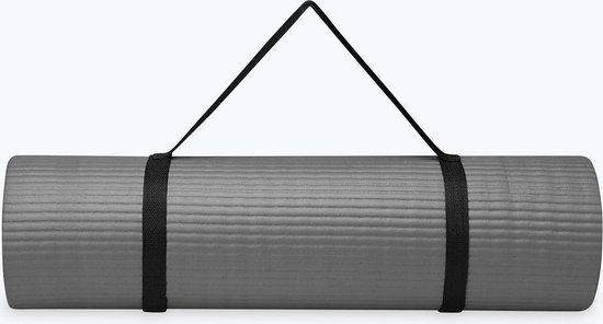 Gaiam Essentials Fitness Mat - 10mm - Grijs - Met Draagriem