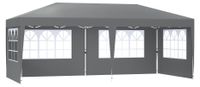QEENTOE 3x6 meter inklapbare tuinpaviljoen, grijs