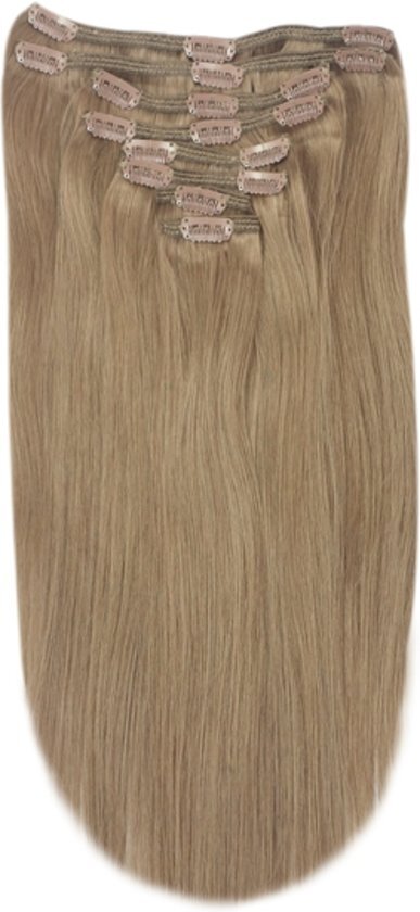 Remy hair Remy Human Hair extensions Double Weft straight 18 - bruin 8