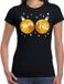 Bellatio Decorations Shoppartners Bv Fout kerst t-shirt zwart met gouden merry Xmas ballen borsten voor dames - kerstkleding / christmas outfit L