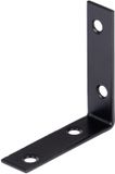Alberts Stoelbeugel - verzinkt - zwart geanodiseerd - kunststof gecoat - 60 x 60 x 16 mm | Set van 100