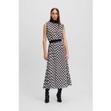 Karl Lagerfeld Robe plissée Chevron Noir/blanc/rose Chevron Taille : 44