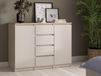 NAIADE Commode 2 portes 4 tiroirs cachemire/chêne jackson