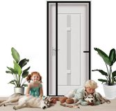 Bol moustiquaire, protection contre les insectes, porte moustiquaire, sans perçage, magnétique, avec cadre, universel, porte battante, blanc, 100 x 210 cm moustiquaire