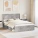 Maison Exclusive Lit double exclusif avec rangement et tête de lit en béton gris, dimensions 120 x 190 cm