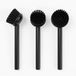 Kit de brosses de nettoyage - 3 brosses noires pour la cuisine et la salle de bain